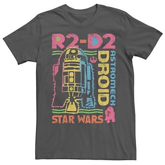 Men's Star Wars Distressed Vintage Astromech Droid R2-D2 Graphic Tee