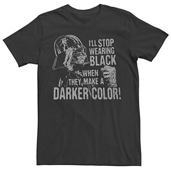 Men's Star Wars Darth Vader Never Stop Wearing Black Graphic Tee