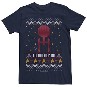 Men's Star Trek To Boldly Go Festive Graphic Tee