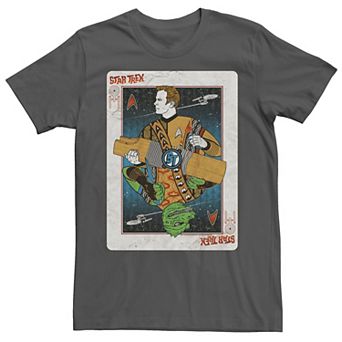 Men's Star Trek Original Series Captain Kirk Playing Card Tee