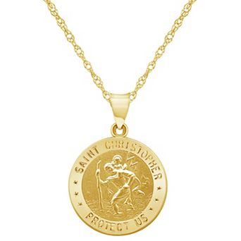 Celebration Gems 14k Gold Saint Christopher Pendant