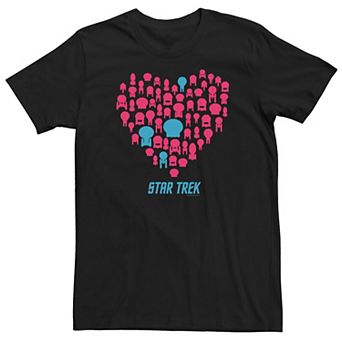 Men's Star Trek Ship Fleet Heart Valentine's Day Tee