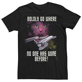 Men's Star Trek Original Series Boldly Go Cat Tee