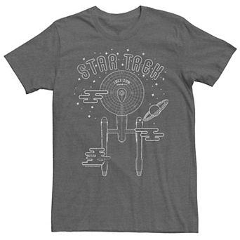 Men's Star Trek Next Generation Enterprise Line Art Tee