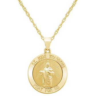 Celebration Gems 14k Gold Saint Jude Pendant