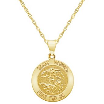 Celebration Gems 14k Gold Saint Michael Pendant