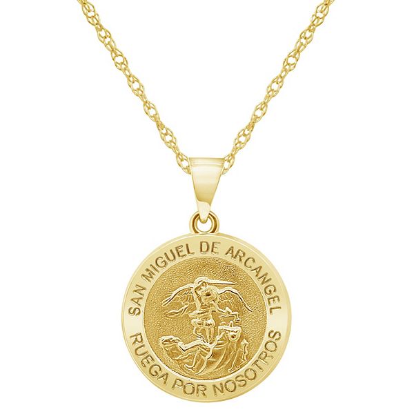 San miguel arcangel gold shop pendant