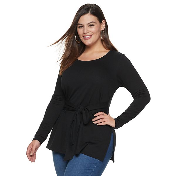 Plus Size EVRI™ Tie Waist Top