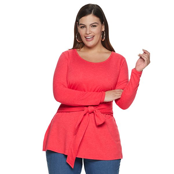 Plus Size EVRI™ Tie Waist Top