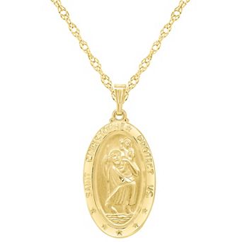 Celebration Gems Sterling Silver Saint Christopher Pendant