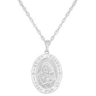 Celebration Gems Sterling Silver Saint Joseph Pendant