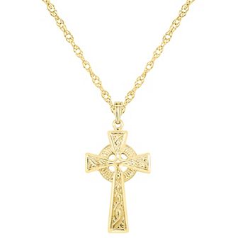 Celebration Gems Sterling Silver Celtic Cross Pendant