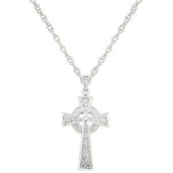 Celebration Gems Sterling Silver Celtic Cross Pendant