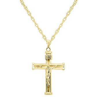 Celebration Gems Sterling Silver Crucifix Cross Pendant