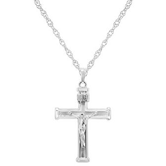 Celebration Gems Sterling Silver Crucifix Cross Pendant