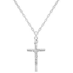 Kohls mens store silver cross necklace