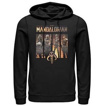 Men's The Mandalorian Character Panel Pullover Hoodie