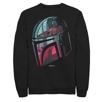 Men's The Mandalorian Helmet Reflection Sweatshirt