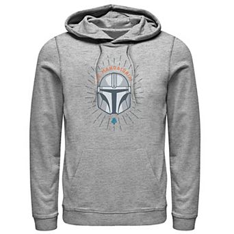 Men's The Mandalorian Helmet Cartoon Pullover Hoodie