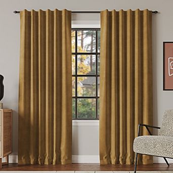 Sun Zero® Amherst 100% Blackout Thermal Velvet Back Tab Single Curtain Panel