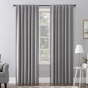 Sun Zero® Amherst 100% Blackout Thermal Velvet Back Tab Single Curtain Panel