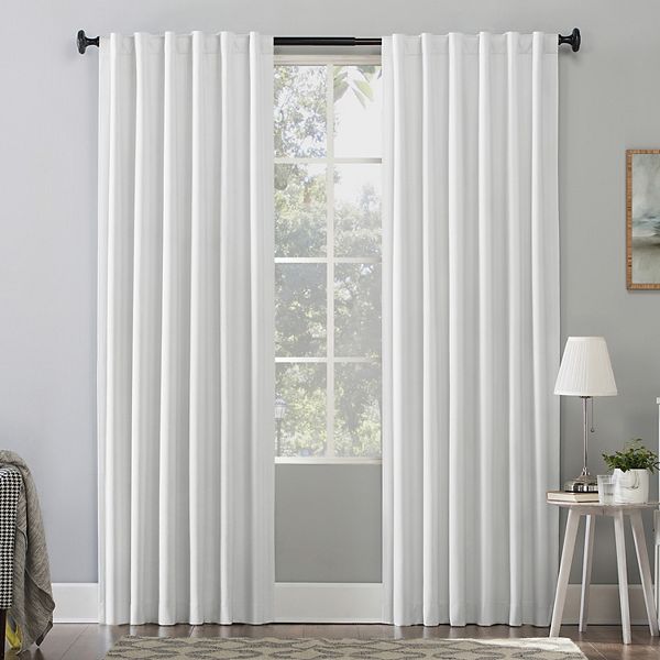 Photo 1 of 108"x50" Amherst Velvet Noise Reducing Thermal Back Tab Extreme 100% Blackout Curtain Panel Off White - Sun Zero
