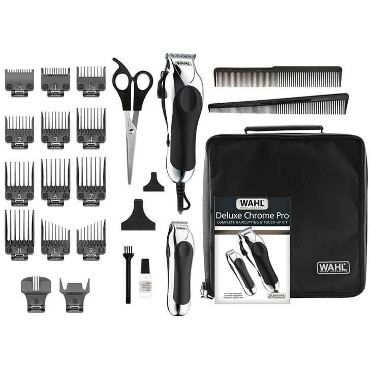 Wahl Deluxe Chrome Pro Complete Hair Cutting & Touch Up Kit