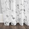 No 918 Delia Embroidered Floral Sheer Rod Pocket Window Curtain