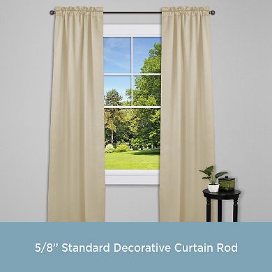 Kenney 5/8” Diameter Chelsea Standard Decorative Adjustable Curtain Rod Set