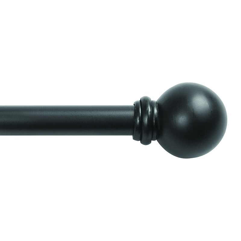 Kenney® Chelsea 5/8  Standard Decorative Window Curtain Rod  48-86   Black