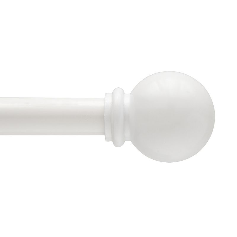 Kenney® Chelsea 5/8  Standard Decorative Window Curtain Rod  48-86   White