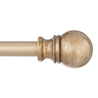 Kenney 1/2” Diameter Davenport Petite Café Decorative Adjustable Curtain Rod Set