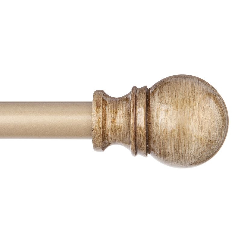 Kenney® Davenport 1/2 Petite Cafe Decorative Window Curtain Rod 48-86 Brushed Brass