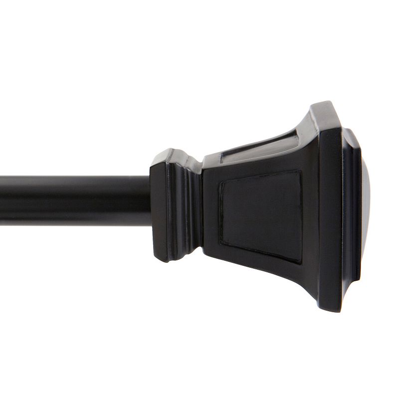 Kenney Seville 5/8  Standard Decorative Window Curtain Rod  48-86   Matte Black