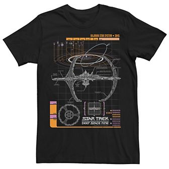 Men's Star Trek DS9 Bajoran System Schematic Tee