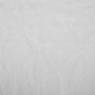 No 918 Tamaryn Embroidered Trellis Sheer Rod Pocket Window Curtain