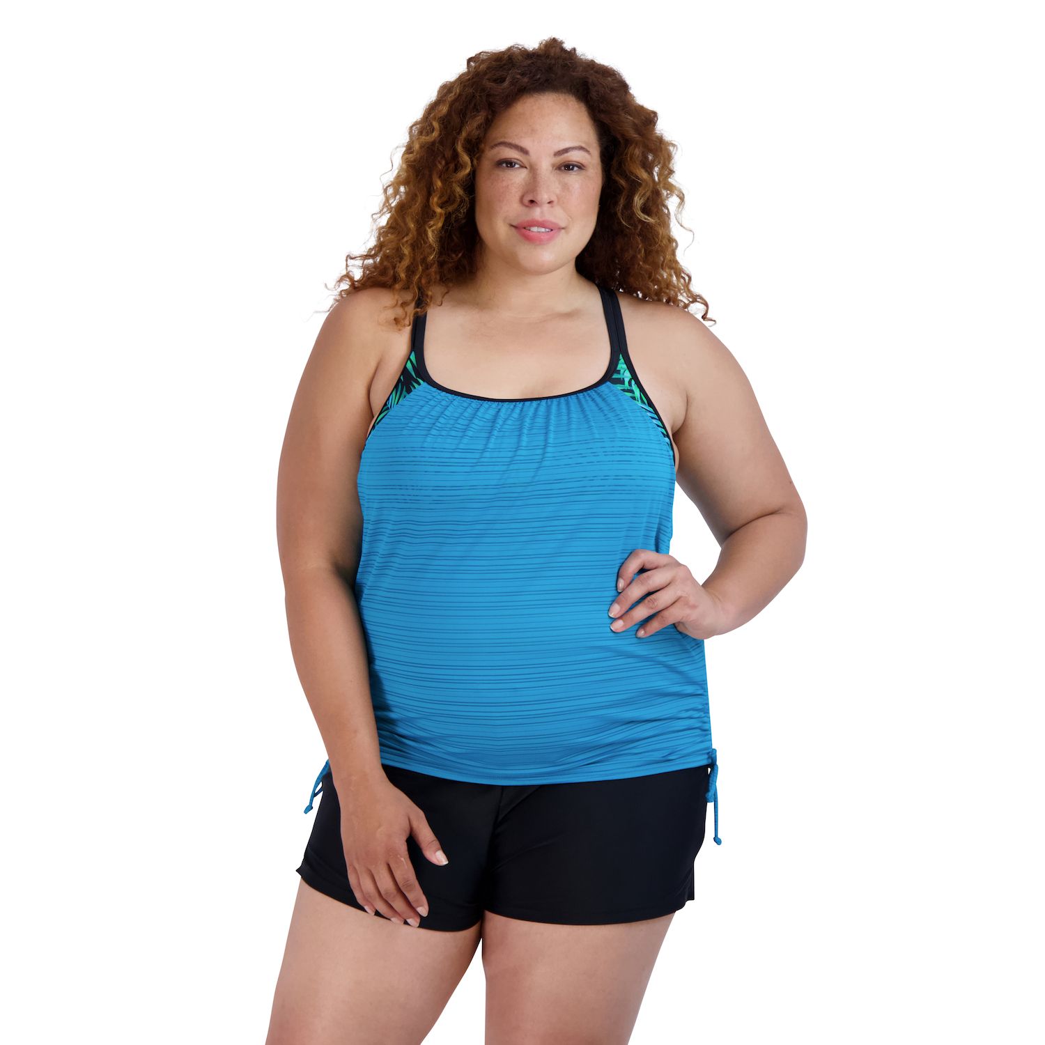 kohls plus size swim tops