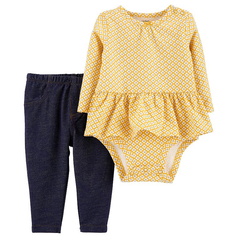 UPC 194133272752 Baby Girl Carter's 2Piece Geo Print Peplum Bodysuit