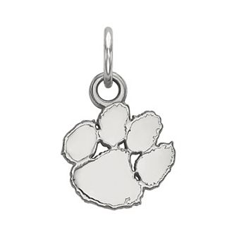 LogoArt 10k White Gold Clemson Tigers XS Pendant