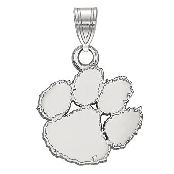 LogoArt 14k White Gold Clemson Tigers Small Pendant