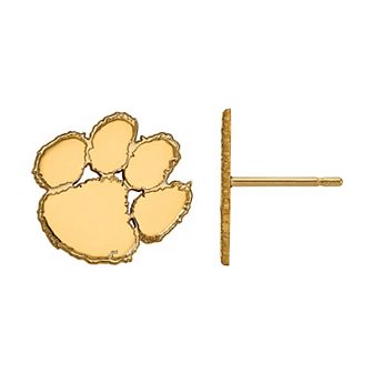 LogoArt 10k Gold Clemson Tigers Small Post Earrings
