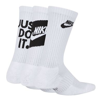 Boys Nike Cushioned 3-pack Crew Socks