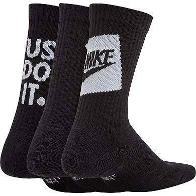 Boys Nike Cushioned 3-pack Crew Socks