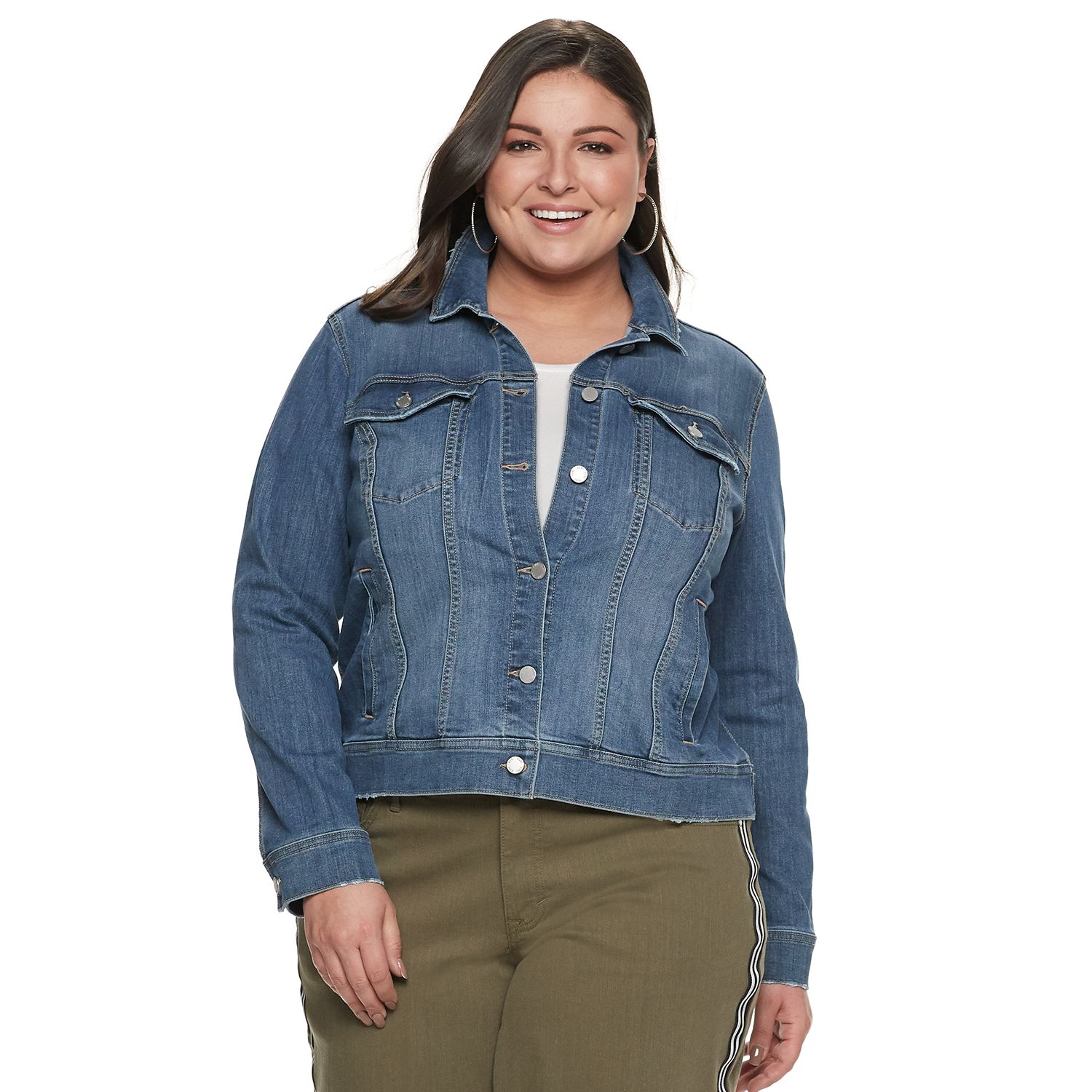 kohls plus size jean jackets