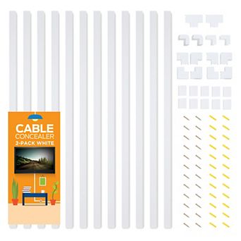 Church Supply 12-Cable Concealer On-Wall Cable Management Raceway Kit
