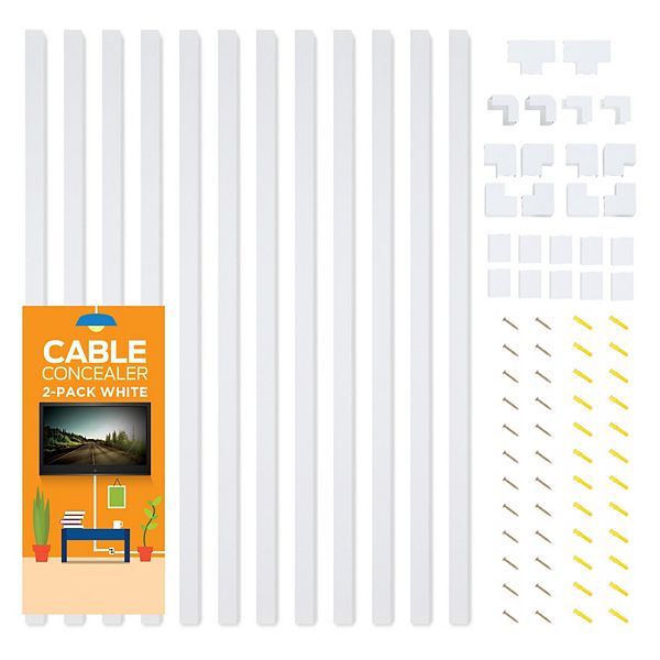 Church Supply 12Cable Concealer OnWall Cable Management Raceway Kit
