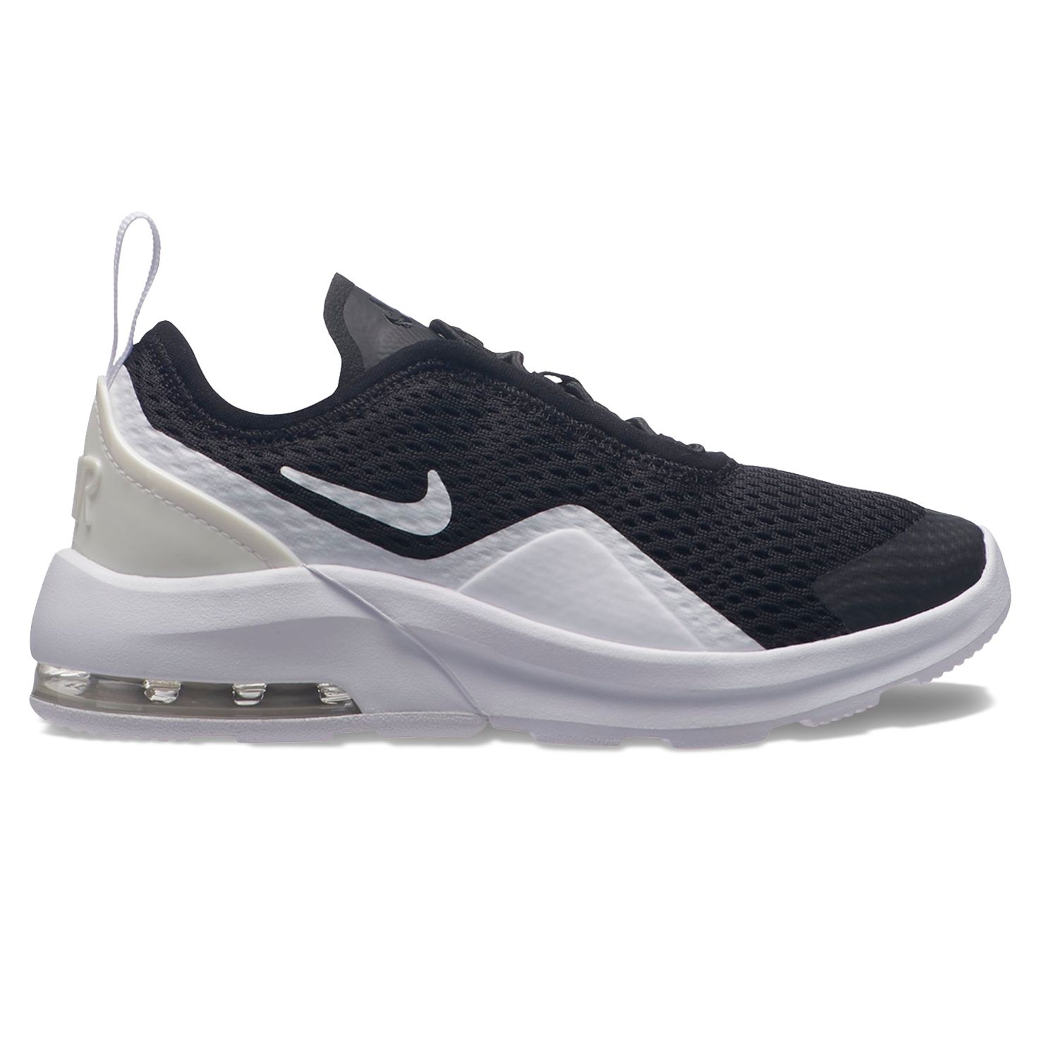 black and white nike air max motion 2