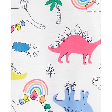 Toddler Girl Carter's Dinosaur Footed Pajamas