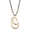 Bella Uno Abstract Oval Pendant Cord Necklace