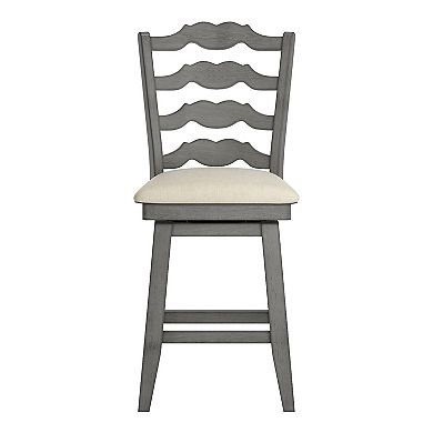 HomeVance Zackery Ladder Back Swivel Dining Chair